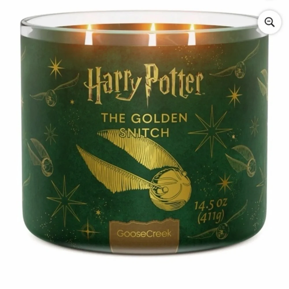 Harry Potter Golden Snitch 3 Wick Candle by Goose Creek NWT 14.5 oz